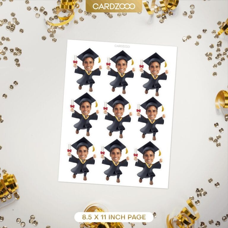 Custom Face Graduation Cupcake Toppers - Image 3