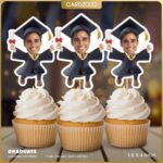 Custom Face Graduation Cupcake Toppers