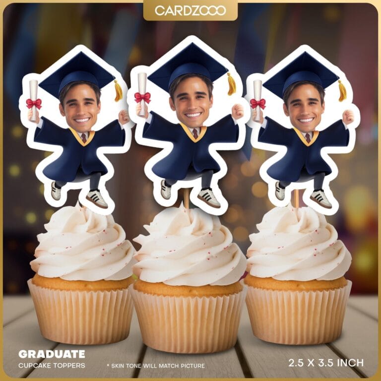 Graduation Face Cupcake Toppers