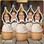 40th Birthday Custom Face Cupcake Toppers