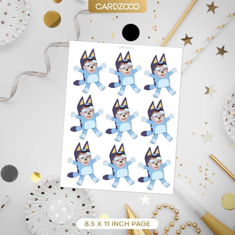 Custom Face Bluey Cupcake Toppers - Image 2