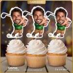 Custom Face Golfing Cupcake Toppers