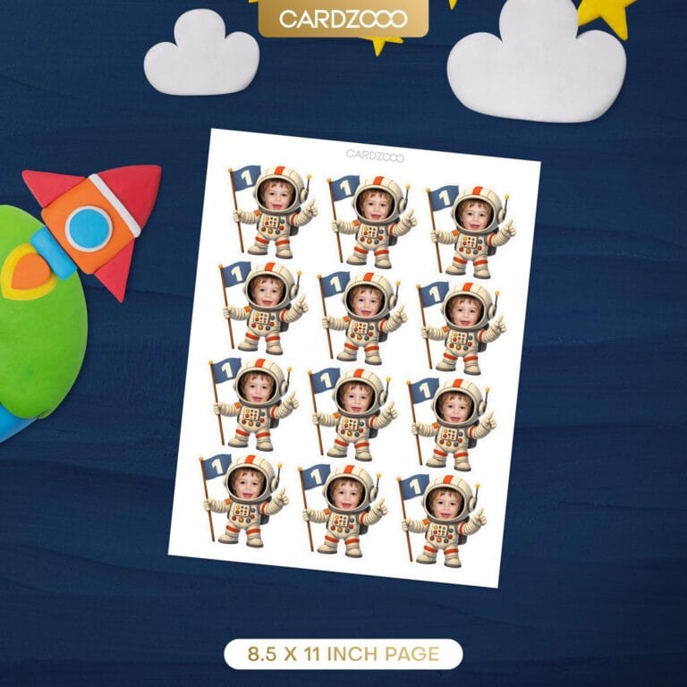 Custom Face Astronaut Cupcake Toppers - Image 2