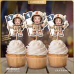 Custom Face Astronaut Cupcake Toppers