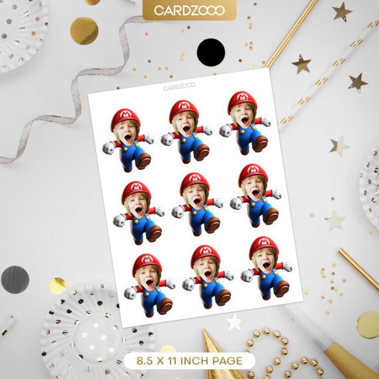 Super Mario Personalized Face Cupcake Toppers - Image 2