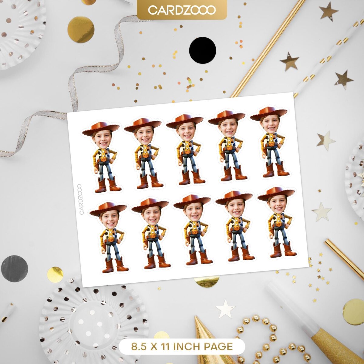 Cartoon Hero Custom Face Cupcake Toppers - Image 2