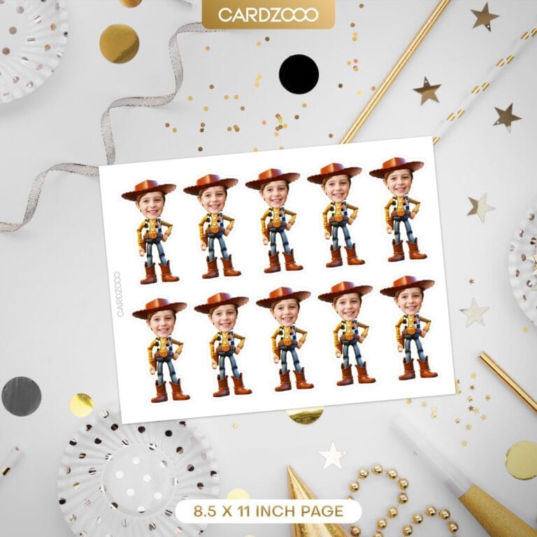 Cartoon Hero Custom Face Cupcake Toppers - Image 2