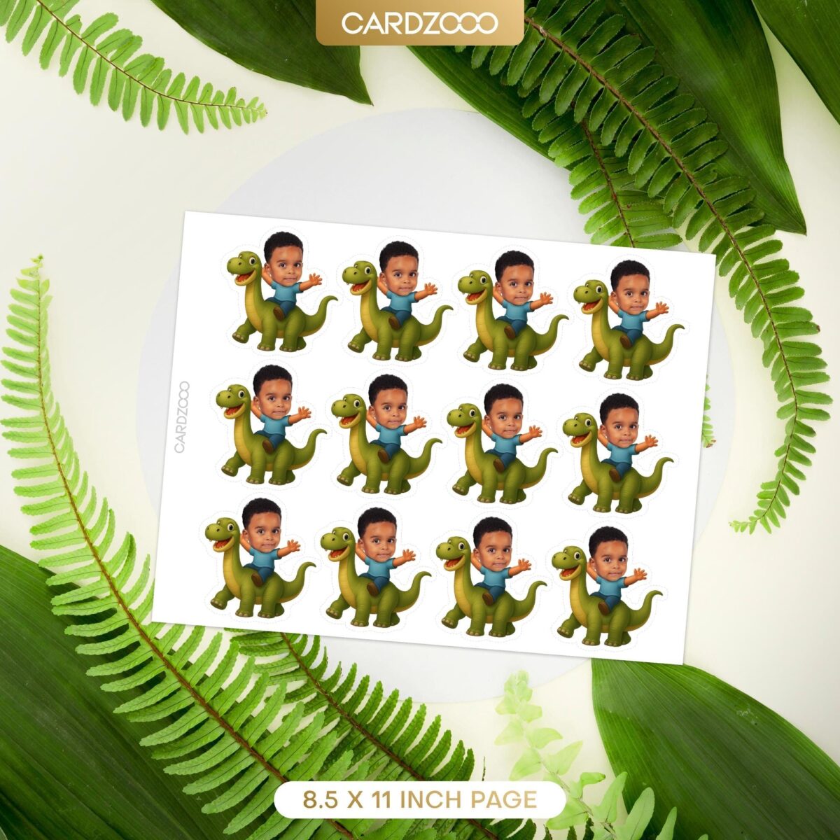 Custom Face Dinosaur Rider Cupcake Toppers - Image 2
