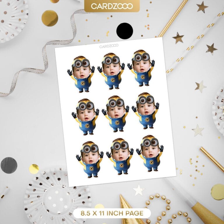 Minions Custom Face Cupcake Toppers - Image 2