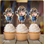 Minions Custom Face Cupcake Toppers