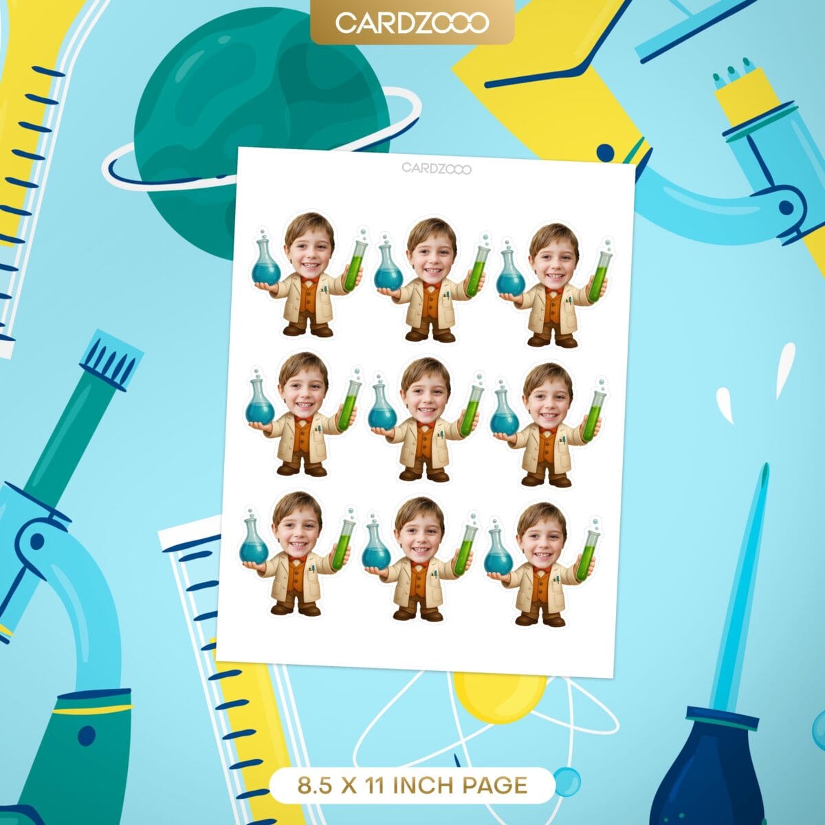 Scientist Custom Face Cupcake Toppers - Image 2