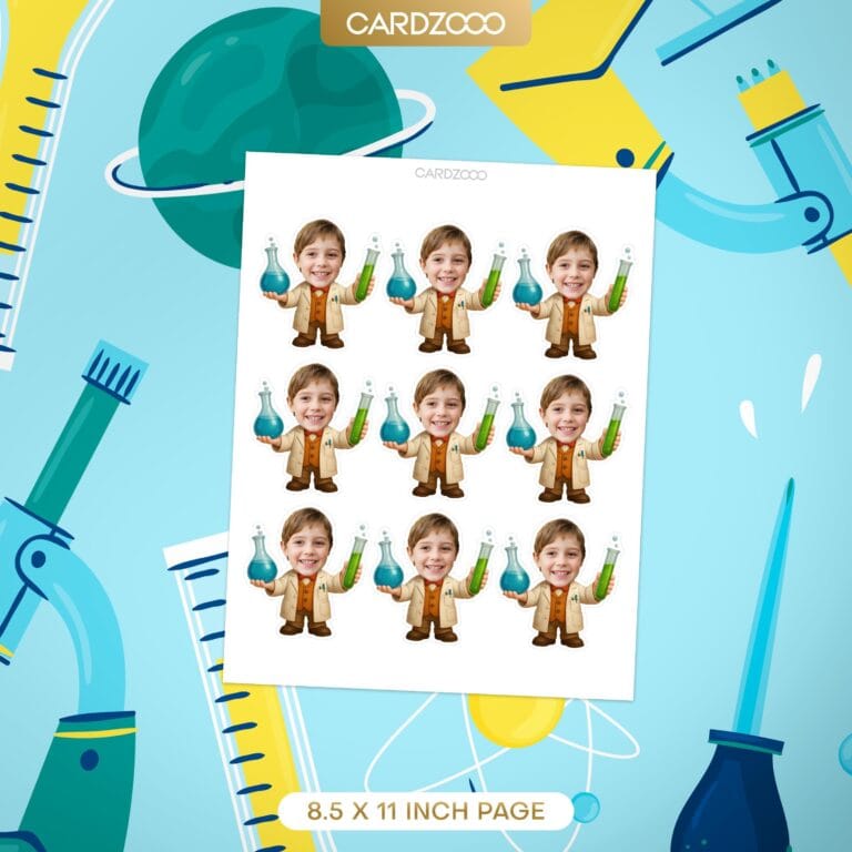 Scientist Custom Face Cupcake Toppers - Image 2