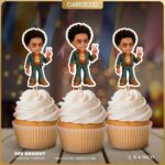 70s Groovy Custom Face Cupcake Toppers