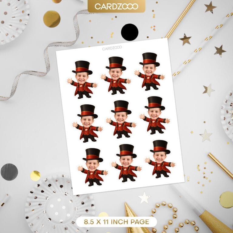 Circus Ringmaster Custom Face Cupcake Toppers - Image 2