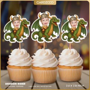 Dragon Rider Custom Face Cupcake Toppers