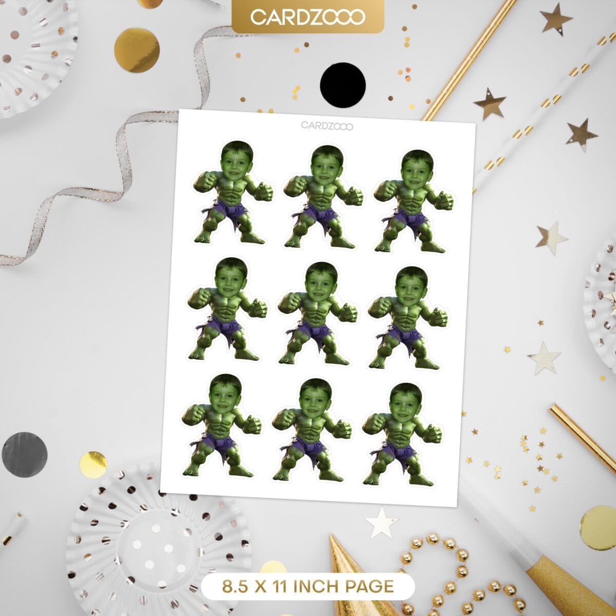 The Incredible Hulk Custom Face Cupcake Toppers - Image 2
