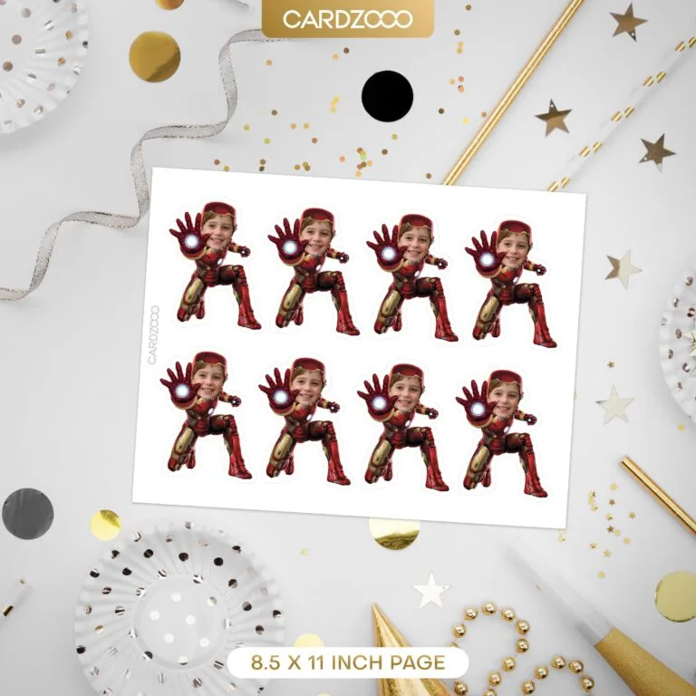 Iron Man Custom Face Cupcake Toppers - Image 2