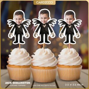The Nightmare Before Christmas Jack Skellington Custom Face Cupcake Toppers