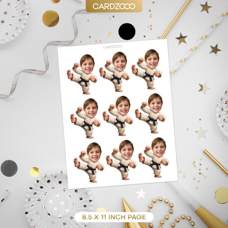 Karate Custom Face Cupcake Toppers - Image 2