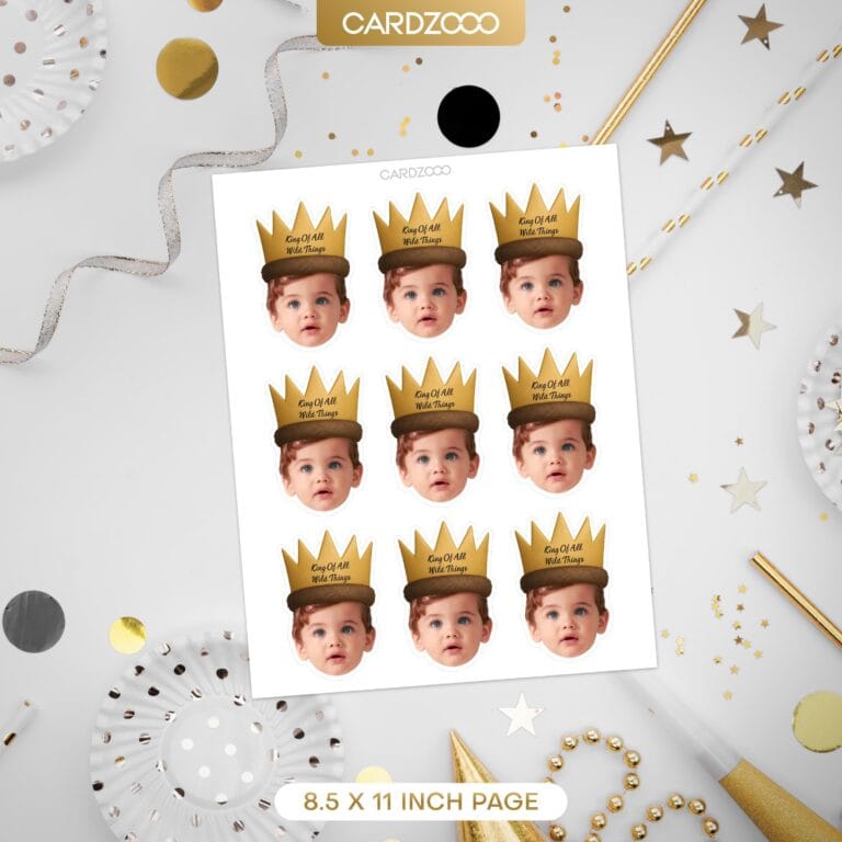 King Of All Wild Things Custom Face Cupcake Toppers - Image 2