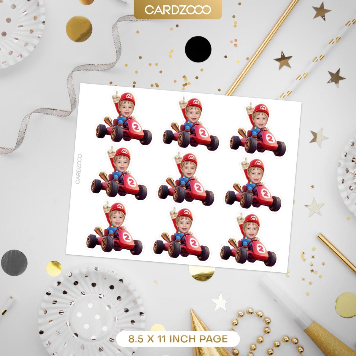 Super Mario Kart Custom Face Cupcake Toppers - Image 2