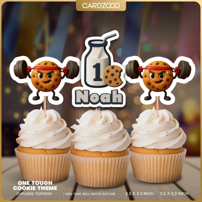 One Tough Cookie Cupcake Toppers