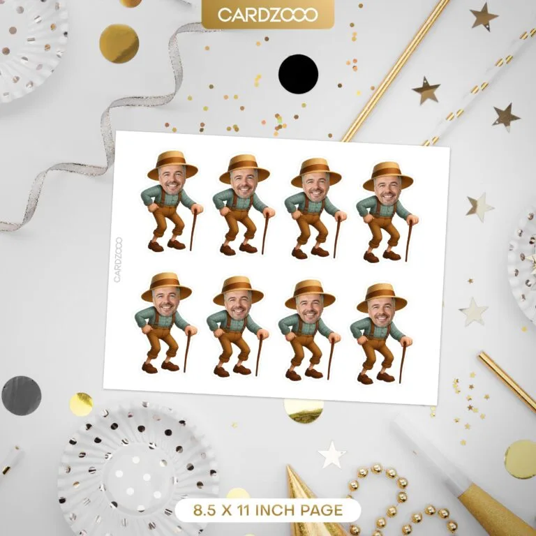 Old Man Custom Face Cupcake Toppers - Image 2