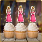 Princess Peach Custom Face Cupcake Toppers