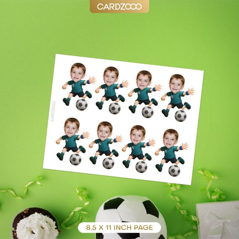Soccer Custom Face Cupcake Toppers - Image 2