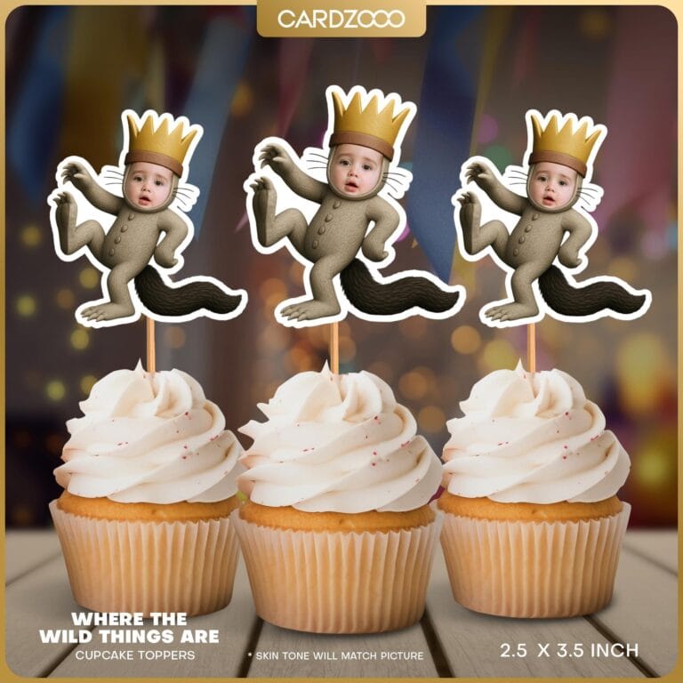 Where The Wild Things Are Custom Face Cupcake Toppers