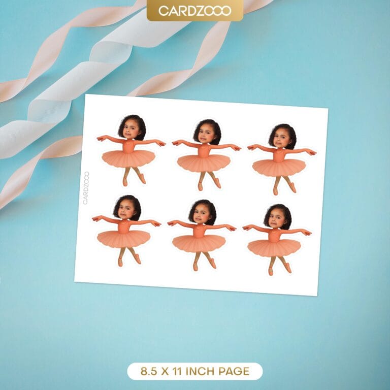 Custom Face Ballerina Cupcake Toppers - Image 2