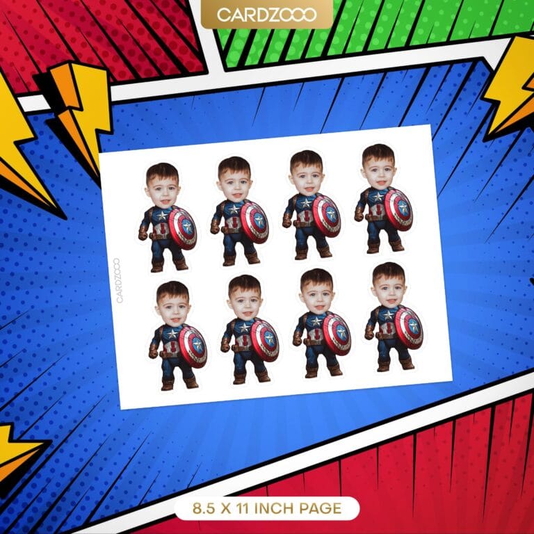 Captain America Custom Face Cupcake Toppers - Image 2