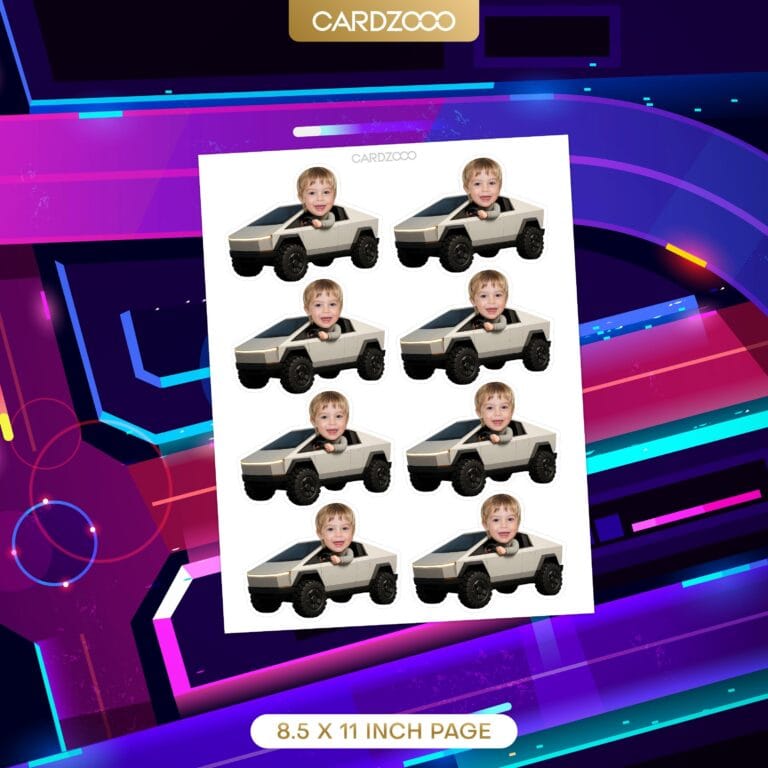 Cyber Truck Driver Custom Face Cupcake Toppers - Image 2