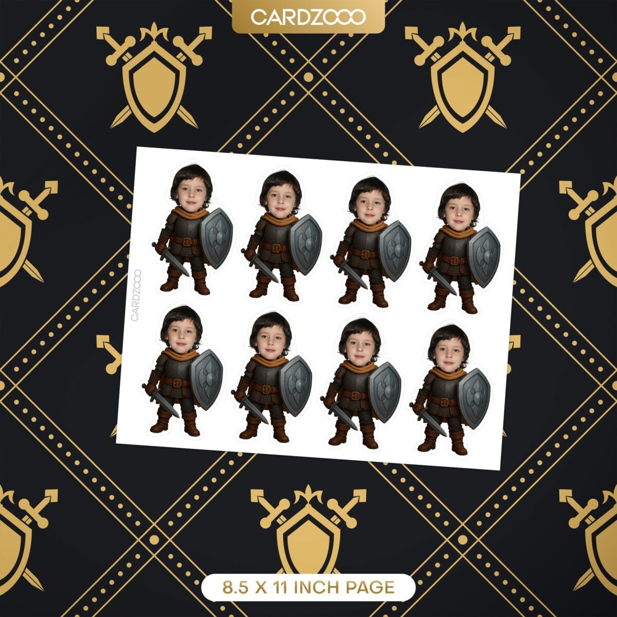 Knight Cupcake Custom Face Toppers - Image 2