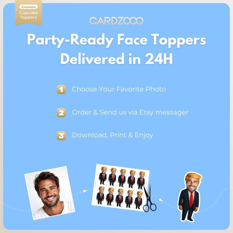 President Personalized Face Cupcake Toppers - Image 3