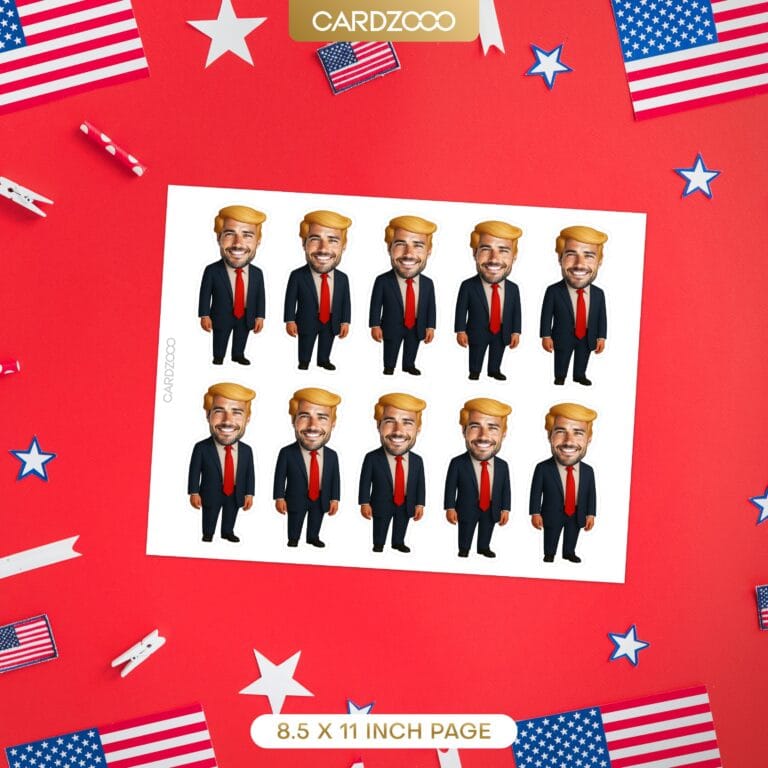 President Personalized Face Cupcake Toppers - Image 2