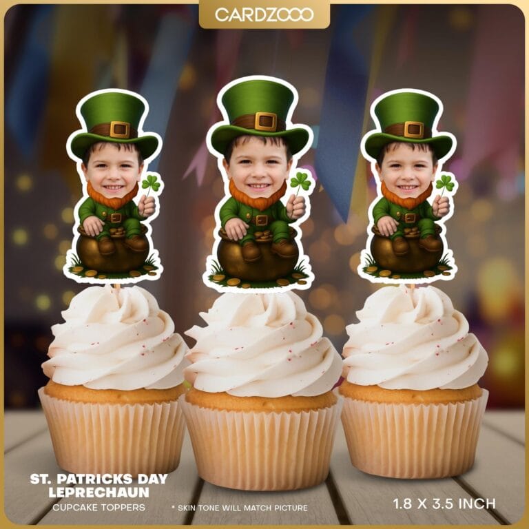 Leprechaun Custom Face Cupcake Toppers