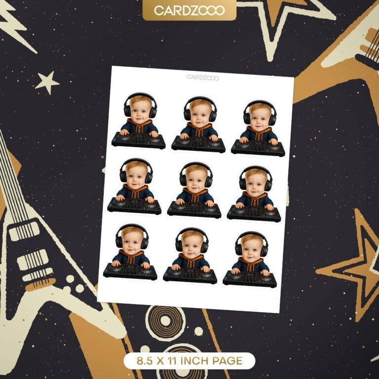 Star DJ Custom Face Cupcake Toppers - Image 2