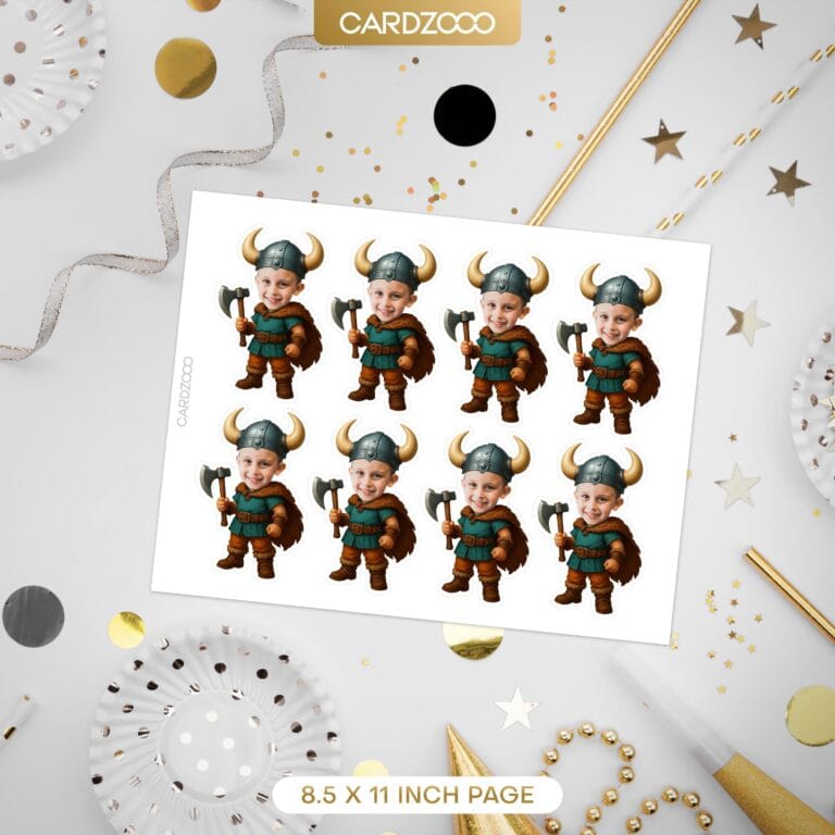 Viking Custom Face Cupcake Toppers - Image 2
