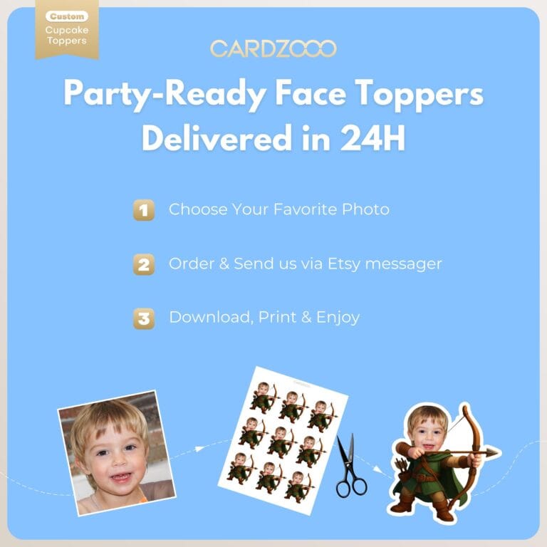 Archer Custom Face Cupcake Toppers - Image 3