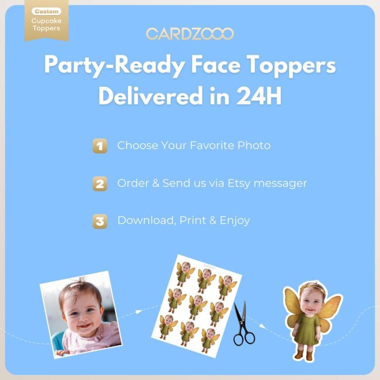 Custom Face Fairy Cupcake Toppers - Image 3
