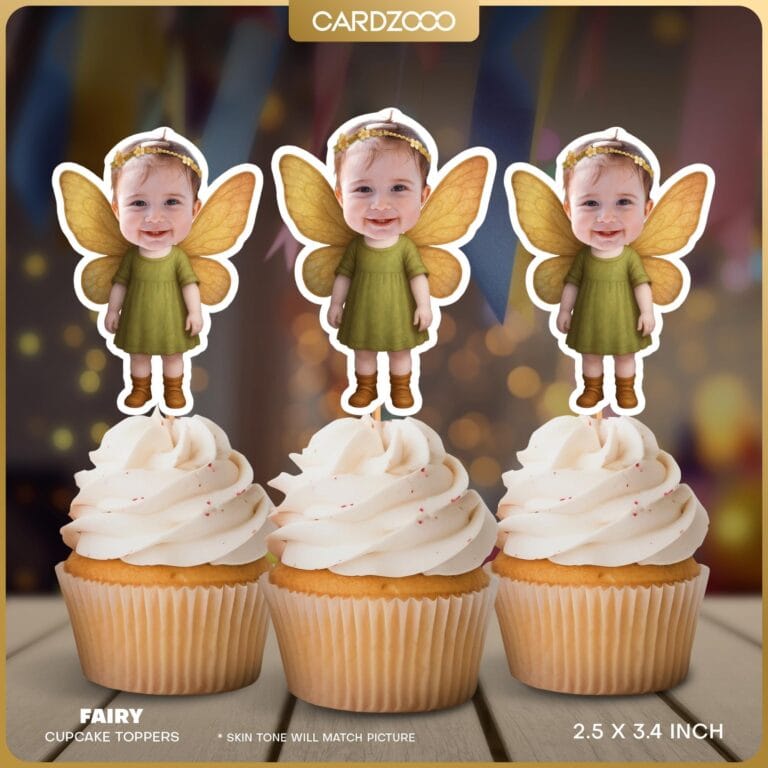 Custom Face Fairy Cupcake Toppers