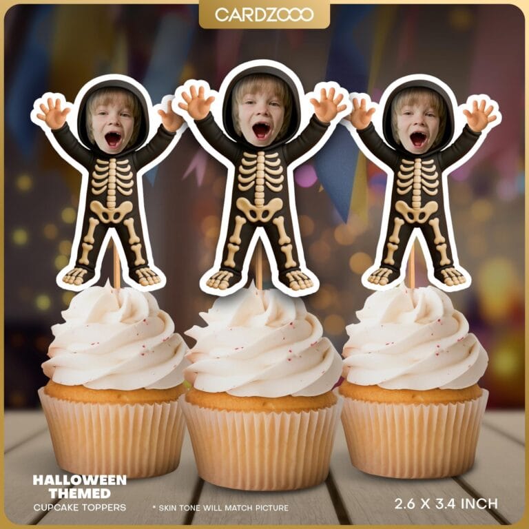 Halloween Custom Face Cupcake Toppers