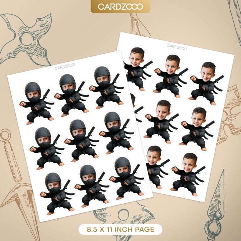 Japanese Ninja Custom Face Cupcake Toppers - Image 2