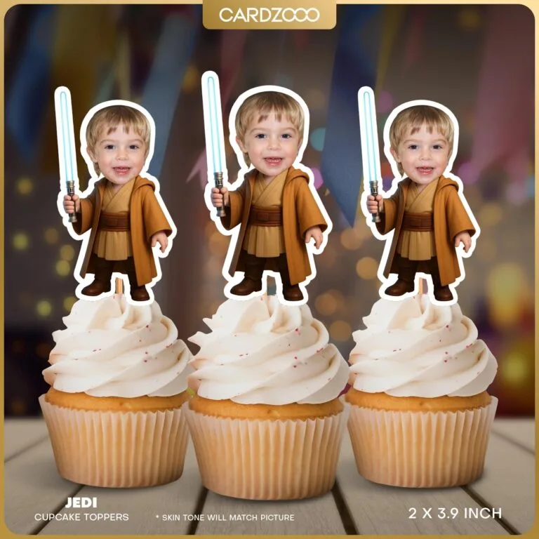 Jedi Custom Face Cupcake Topper