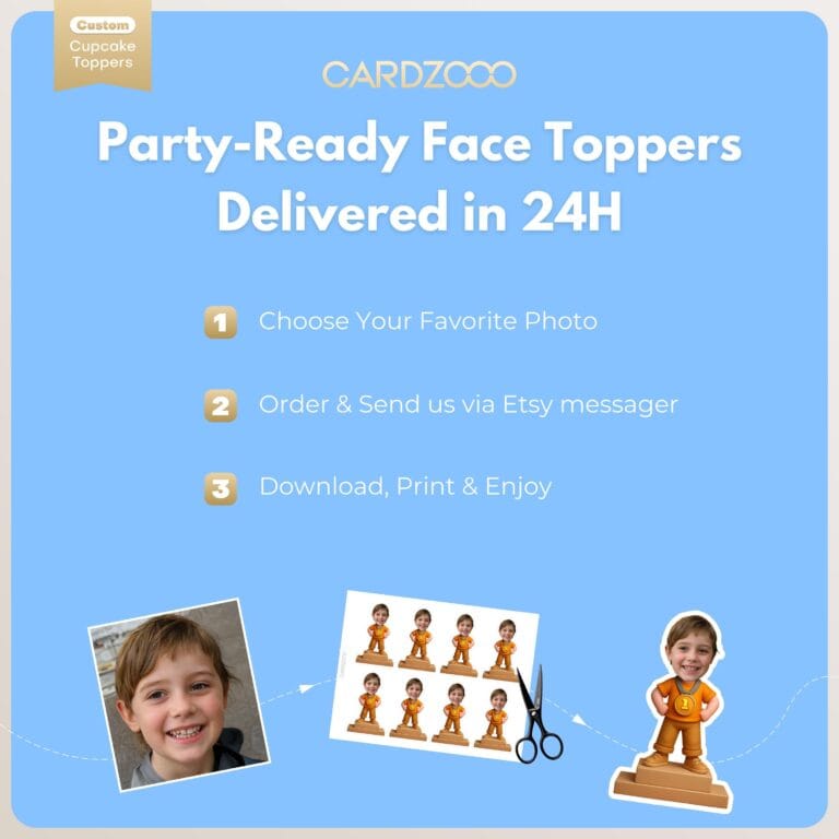 Olympic Champion Custom Face Cupcake Toppers - Image 3
