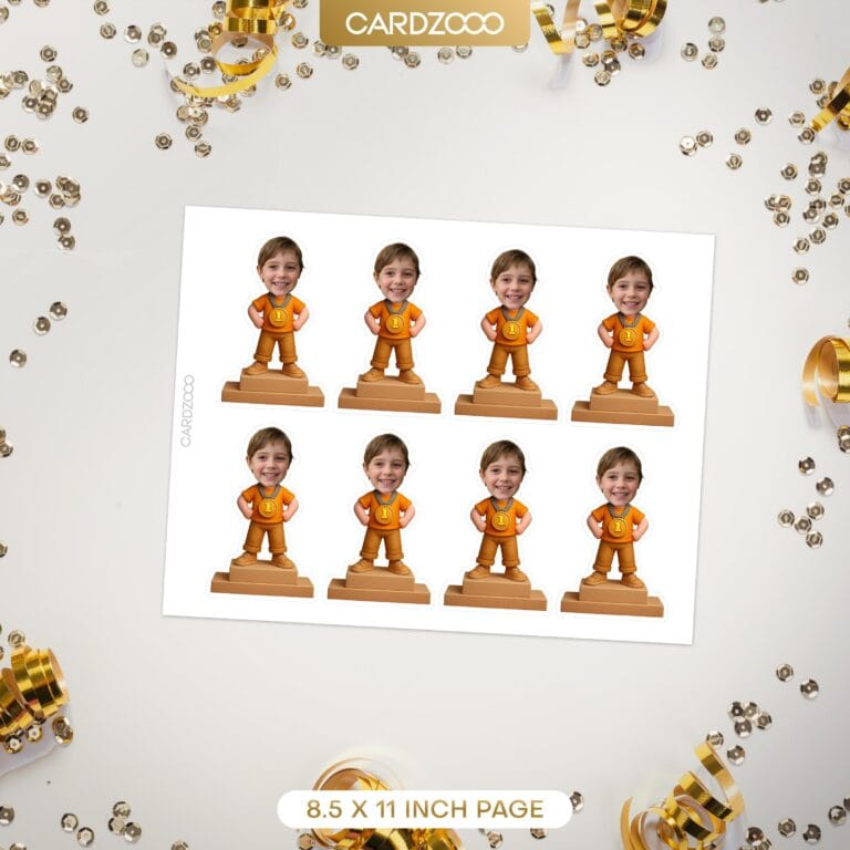 Olympic Champion Custom Face Cupcake Toppers - Image 2