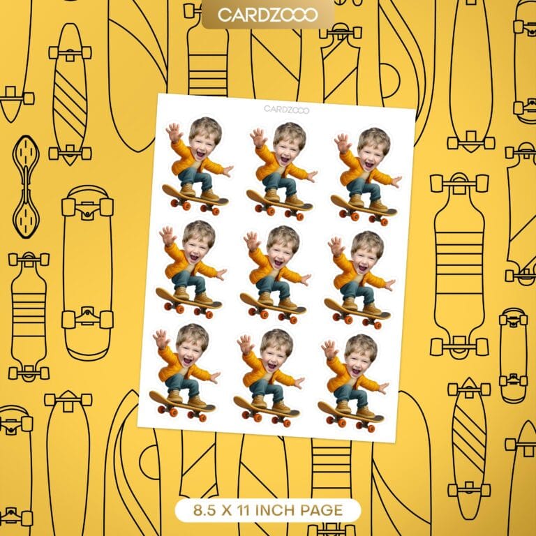 Skateboarder Custom Face Cupcake Toppers - Image 2