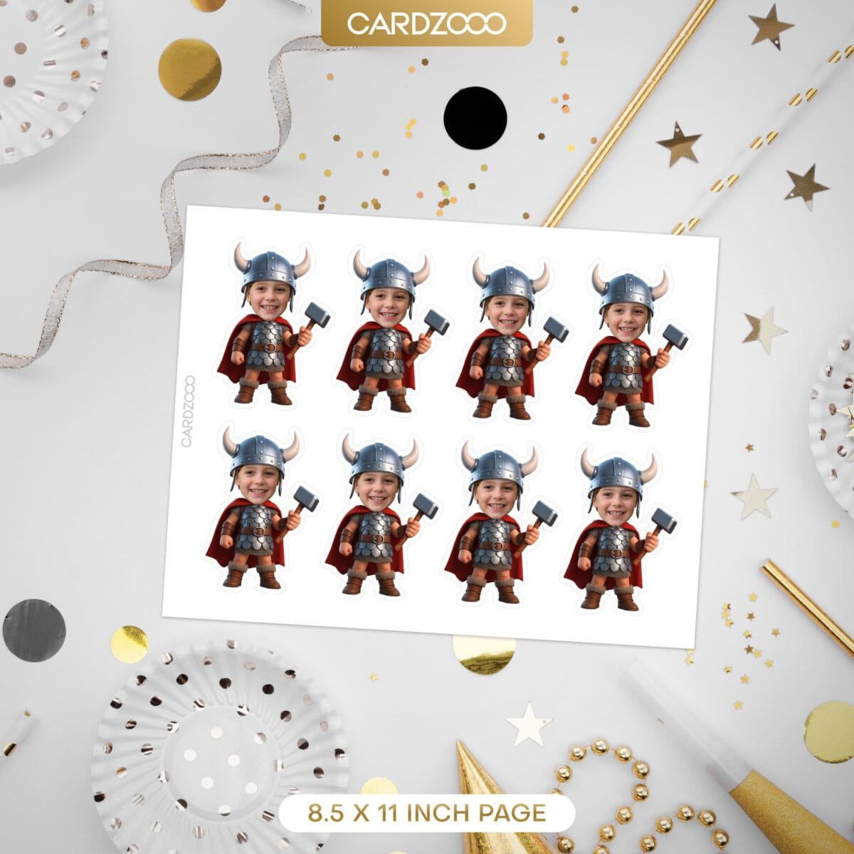 Thor Custom Face Cupcake Toppers - Image 2