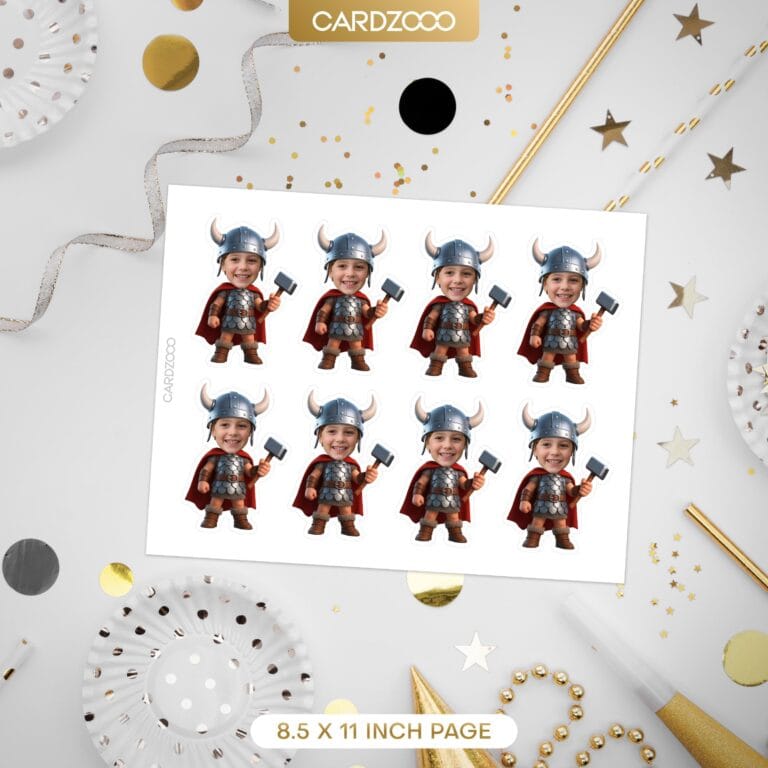 Thor Custom Face Cupcake Toppers - Image 2